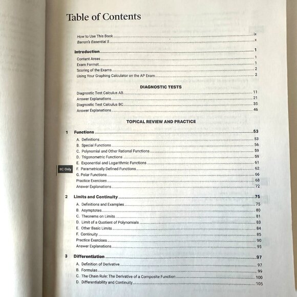 Barron’s AP Calculus Premium 2025: Prep Book w/12 Practice Tests, Review, Online - Picture 4 of 4